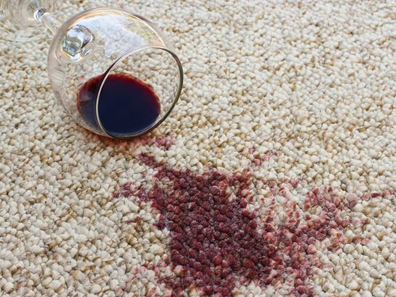 carpet stain wine spill | Haley's Flooring & Interiors