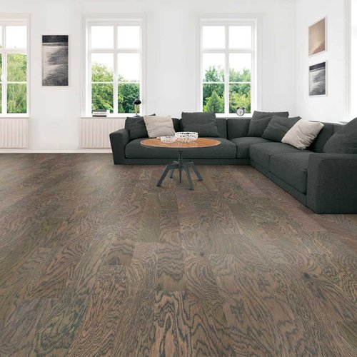 Hardwood flooring in living room | Haley's Flooring & Interiors