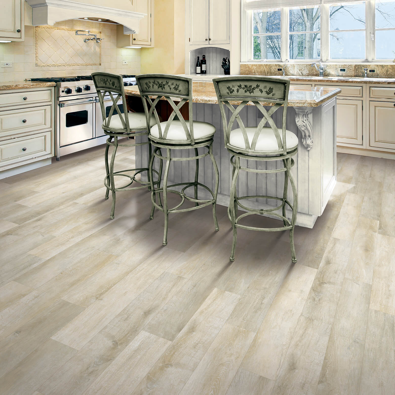 Hardwood flooring in kitchen | Haley's Flooring & Interiors