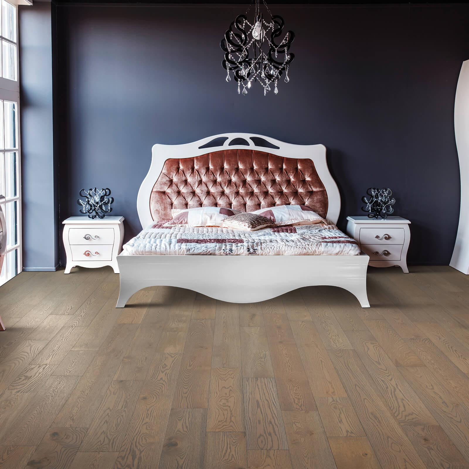 Hardwood flooring in bedroom | Haley's Flooring & Interiors