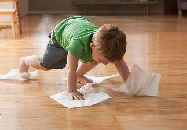 Kids cleaning floor | Haley's Flooring & Interiors